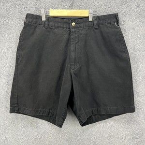 Oleg Cassini Shorts‎ Mens Size 34 Black denim Flat Front 100% Cotton